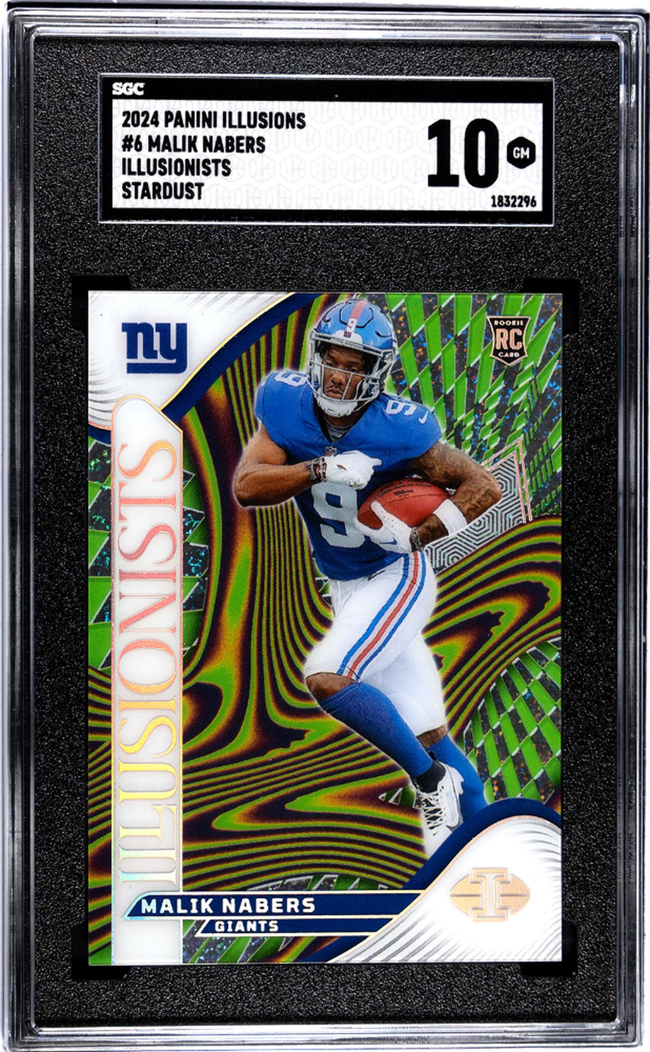 2024 Panini Illusions #6 Malik Nabers Illusionists Stardust SGC 10