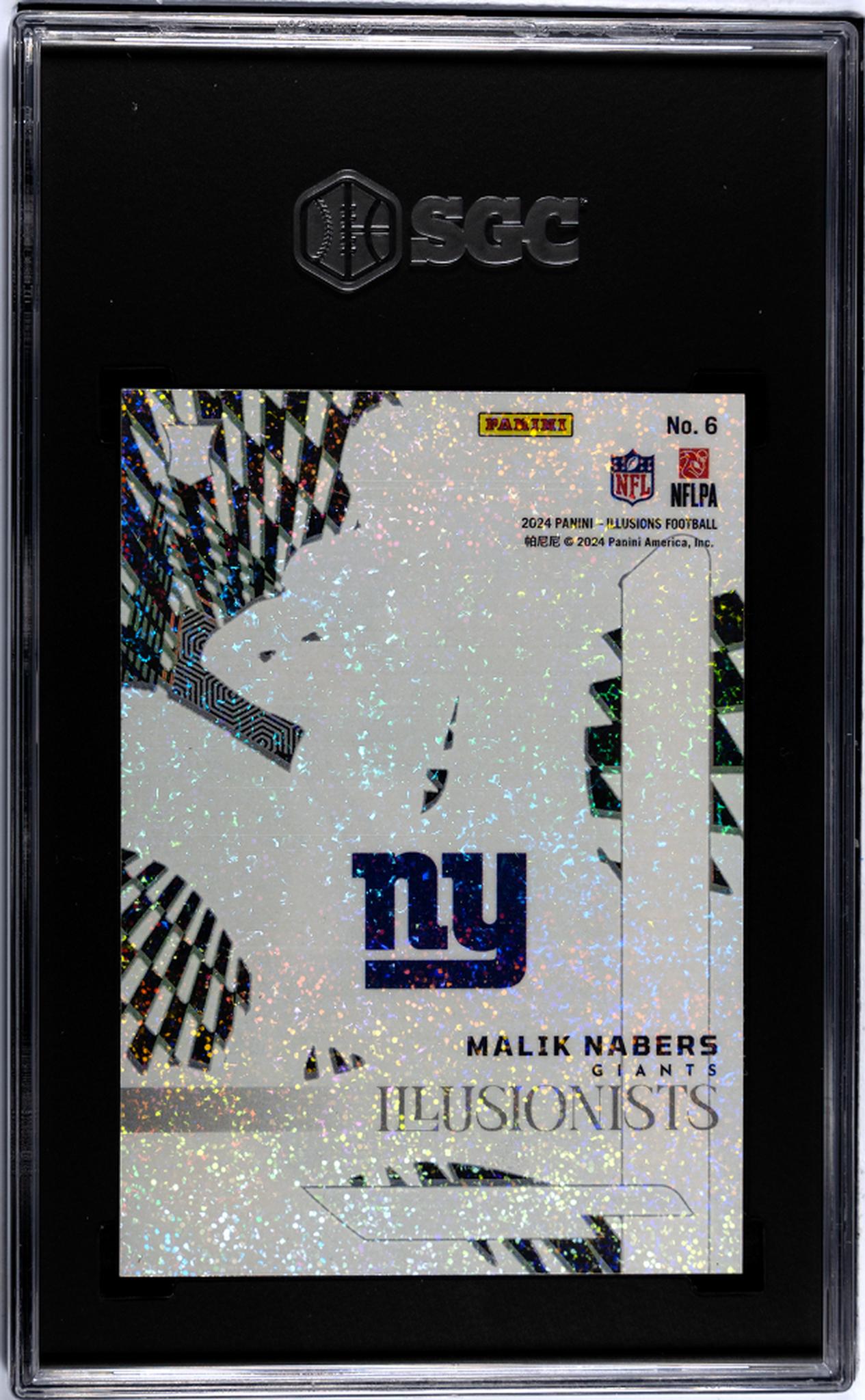 2024 Panini Illusions #6 Malik Nabers Illusionists Stardust SGC 10
