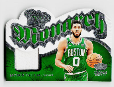 2023-24 Crown Royale #MM-TAT Jayson Tatum Monarch Memorabilia Game-Worn Patch