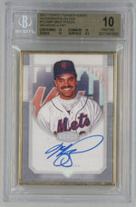 2017 Topps Transcendent Mike Piazza Silver Framed Auto Wearing A Hat Variation /15 BGS Pristine 10