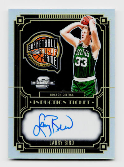 2023 Contenders Optic #IT-LRB Larry Bird Hall of Fame Induction Ticket Auto