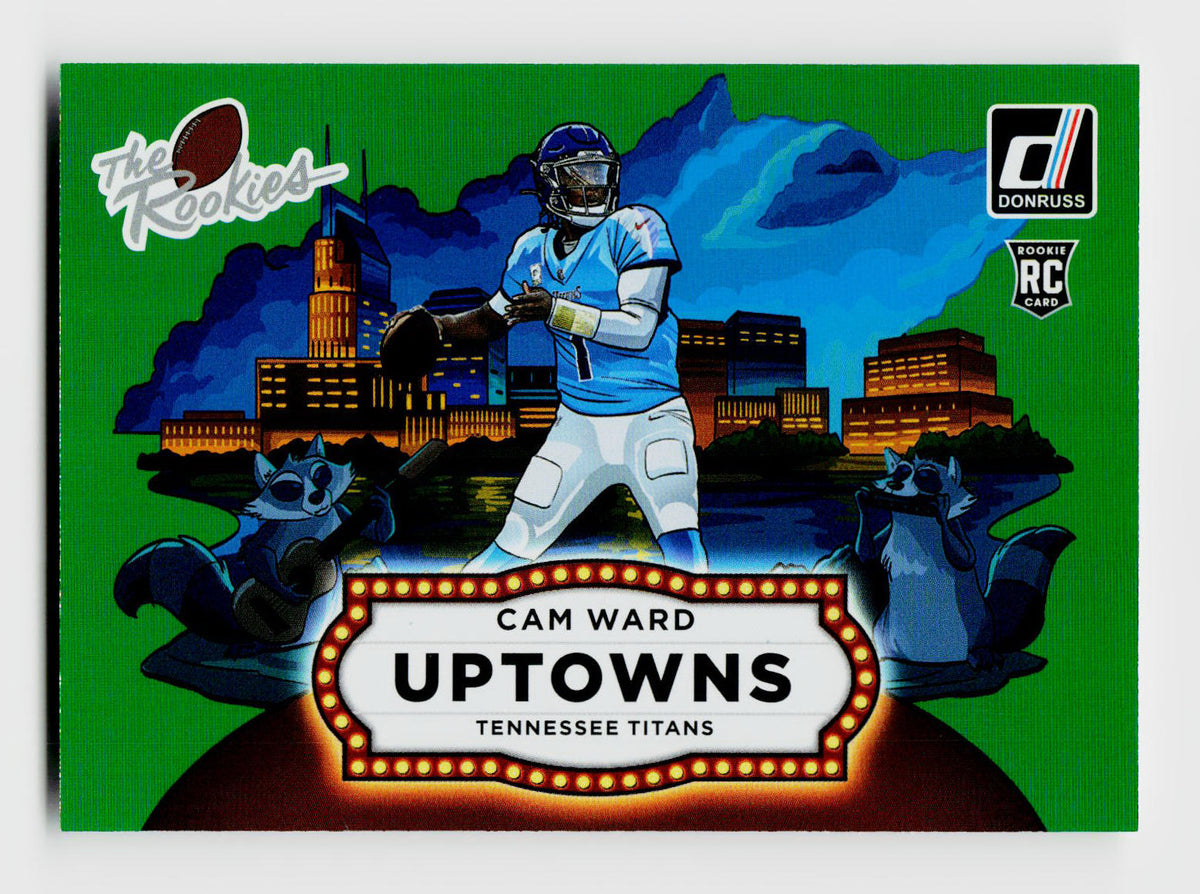 2025 Donruss #TRU-3 Cam Ward The Rookies Green Uptown RC SSP