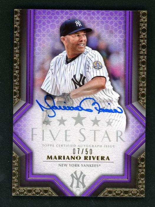 Topps Five Star FSA-MRI Mariano Rivera Purple /50 New York Yankees Auto