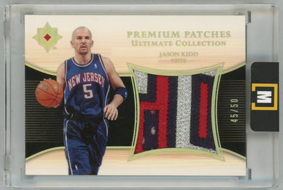 2006 Upper Deck Ultimate #PP-JK Jason Kidd Premium Patches Game-Used 3-Color Jersey Patch /50