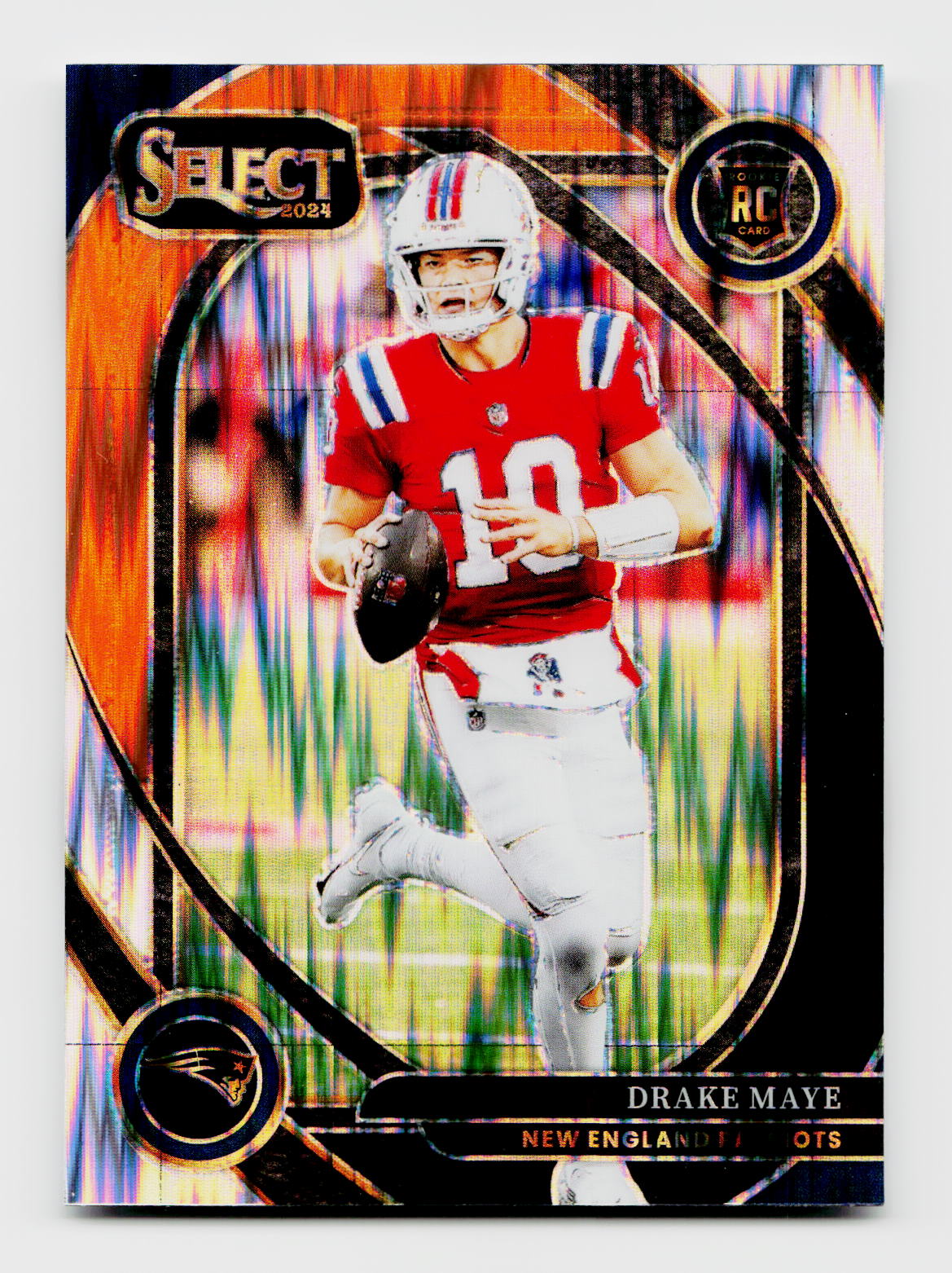2024 Prizm #218 Drake Maye Rookie RC Orange/Black Shock Club Level
