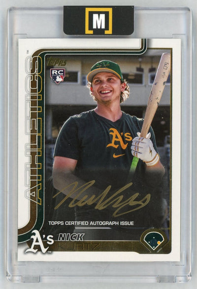 2025 Topps Update #US201 Nick Kurtz Rookie RC Golden Mirror SSP Auto