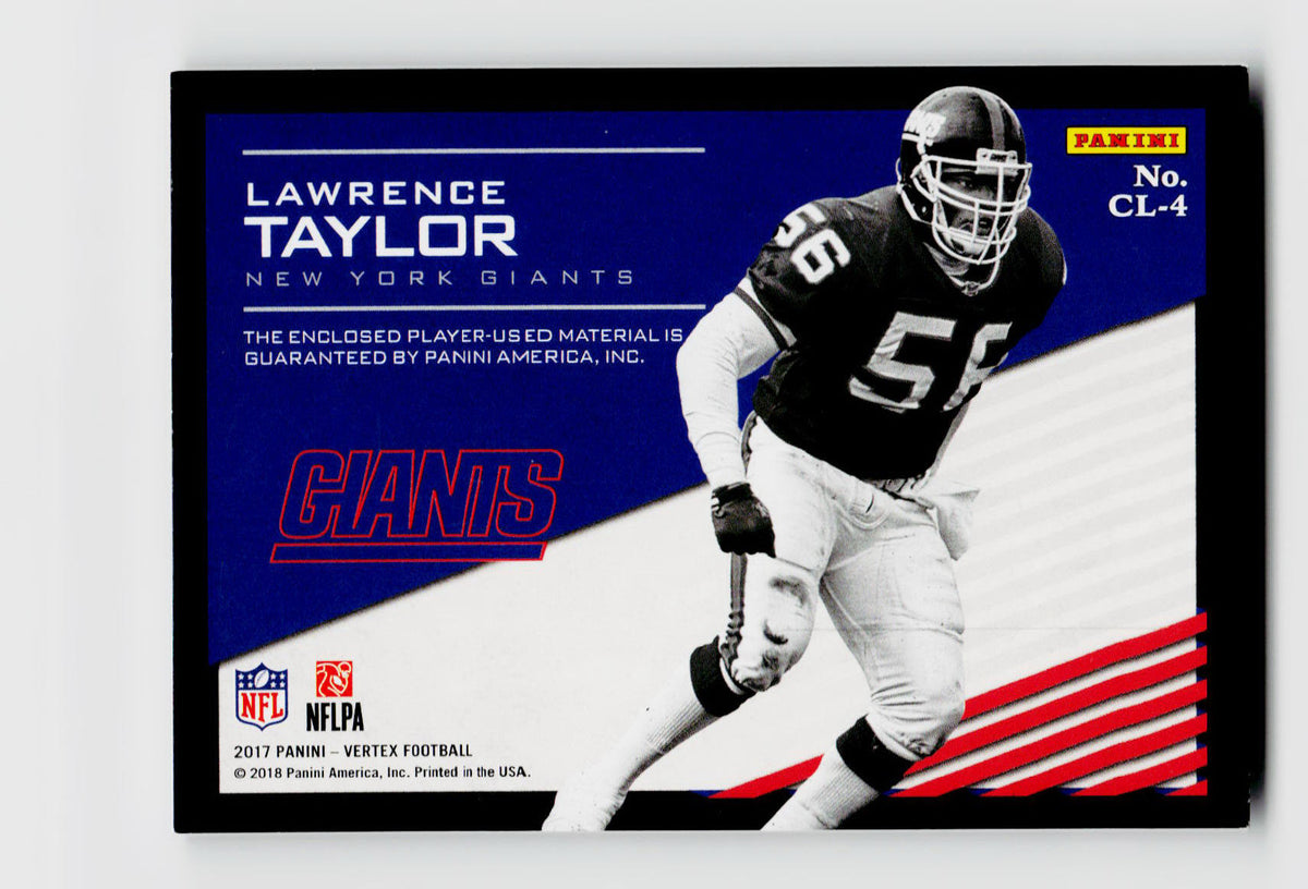 2017 Panini Vertex #CL-4 Lawrence Taylor Player-Worn Patch /25
