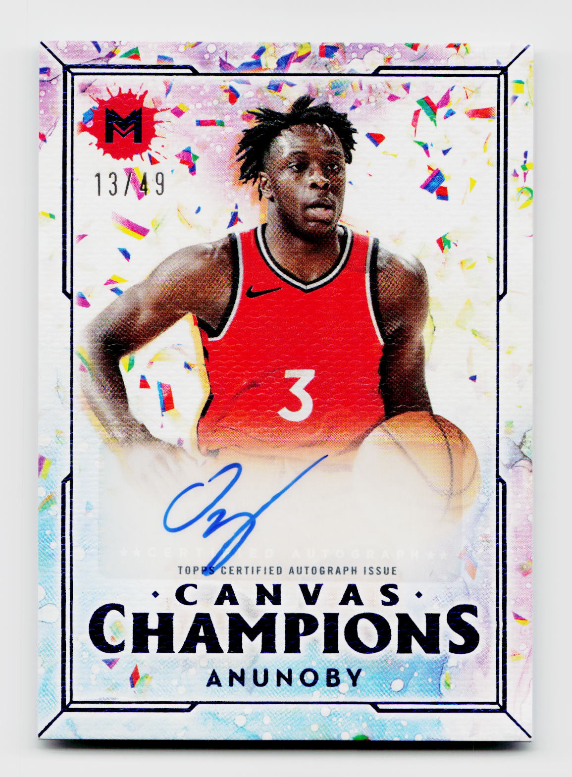 2024 Topps Motif #CCA-OGA OG Anunoby Canvas Champions Auto /49