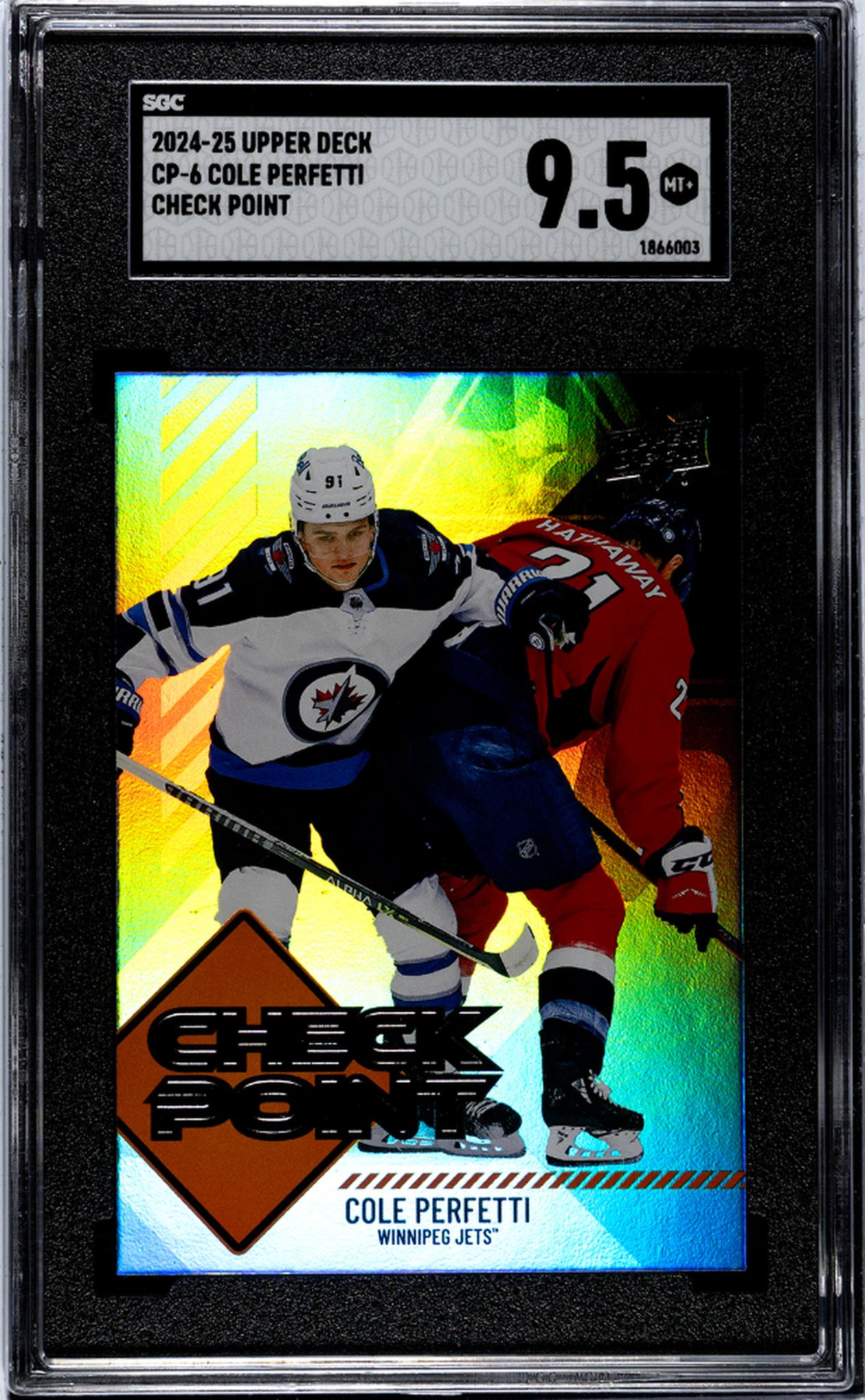 2024-25 Upper Deck #CP-6 Cole Perfetti Check Point SGC 9.5