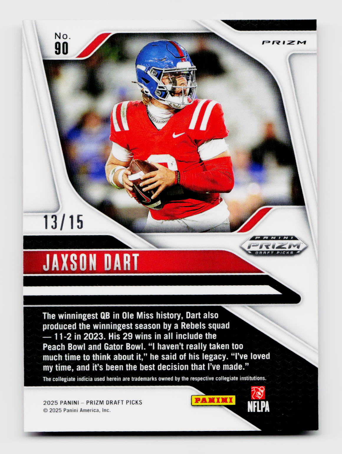 2025 Prizm Draft Picks #90 Jaxson Dart Neon Pink Pulsar SSP /15 Rookie RC