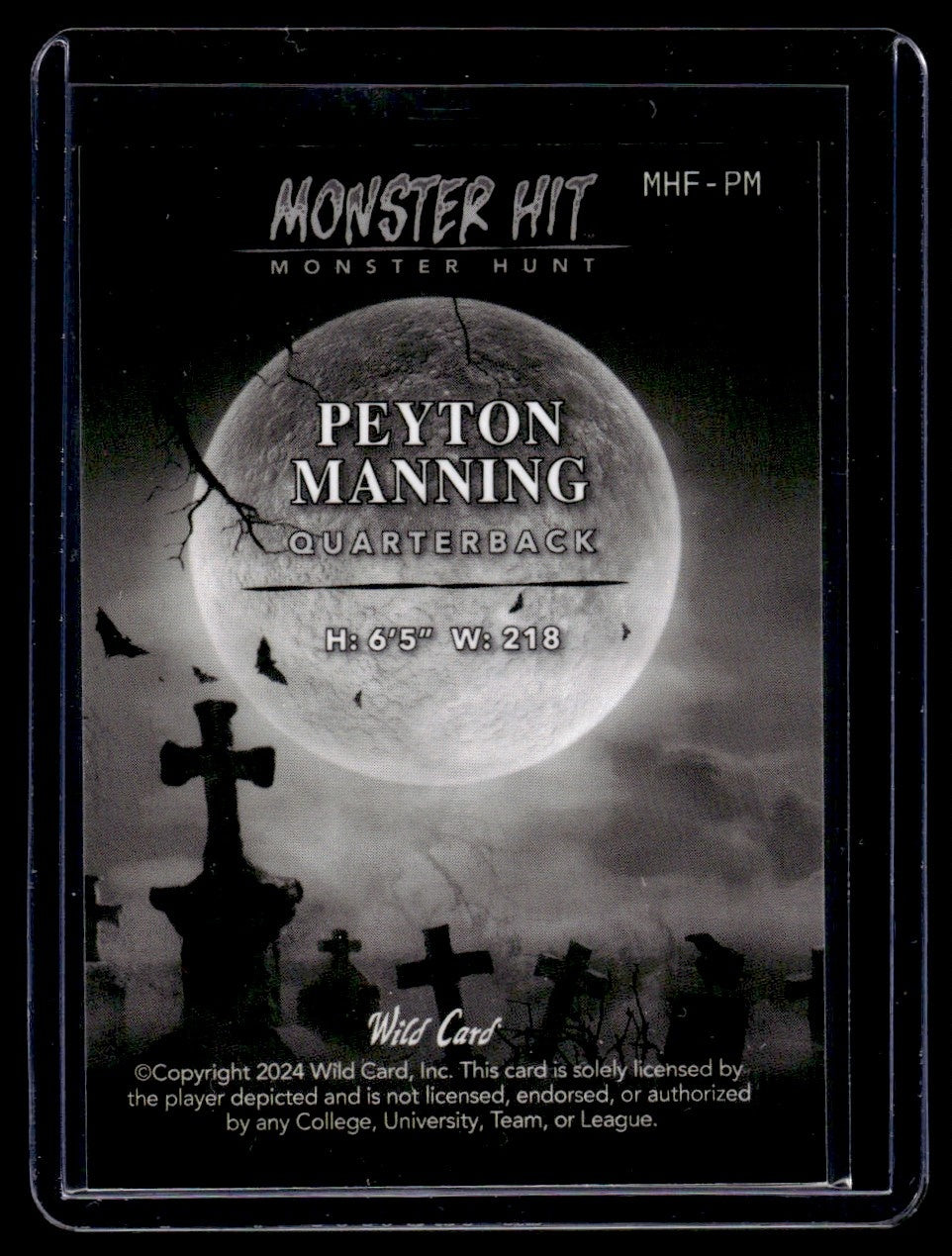 2024 Wild Card Monster Hit Monster Hunt Peyton Manning #MHF-PM 1/1