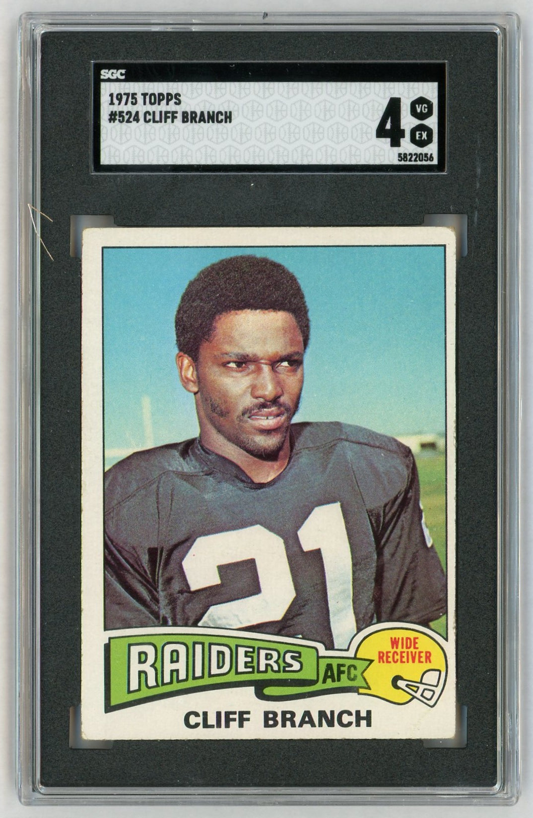 1975 Topps #524 Cliff Branch Rookie RC SGC 4