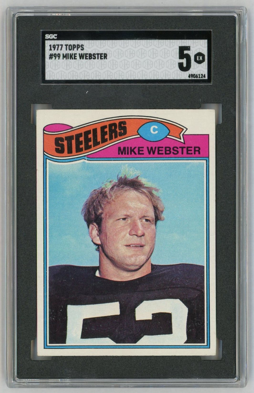 1977 Topps #99 Mike Webster Rookie RC SGC 5