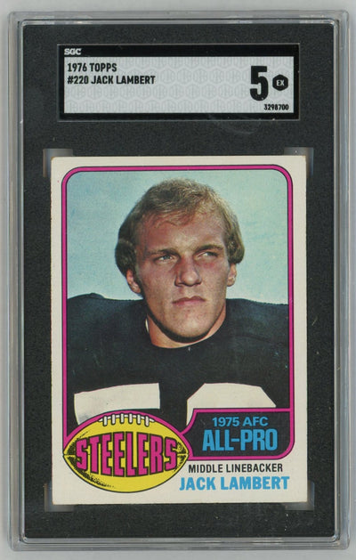 1976 Topps Jack Lambert #220 SGC 5