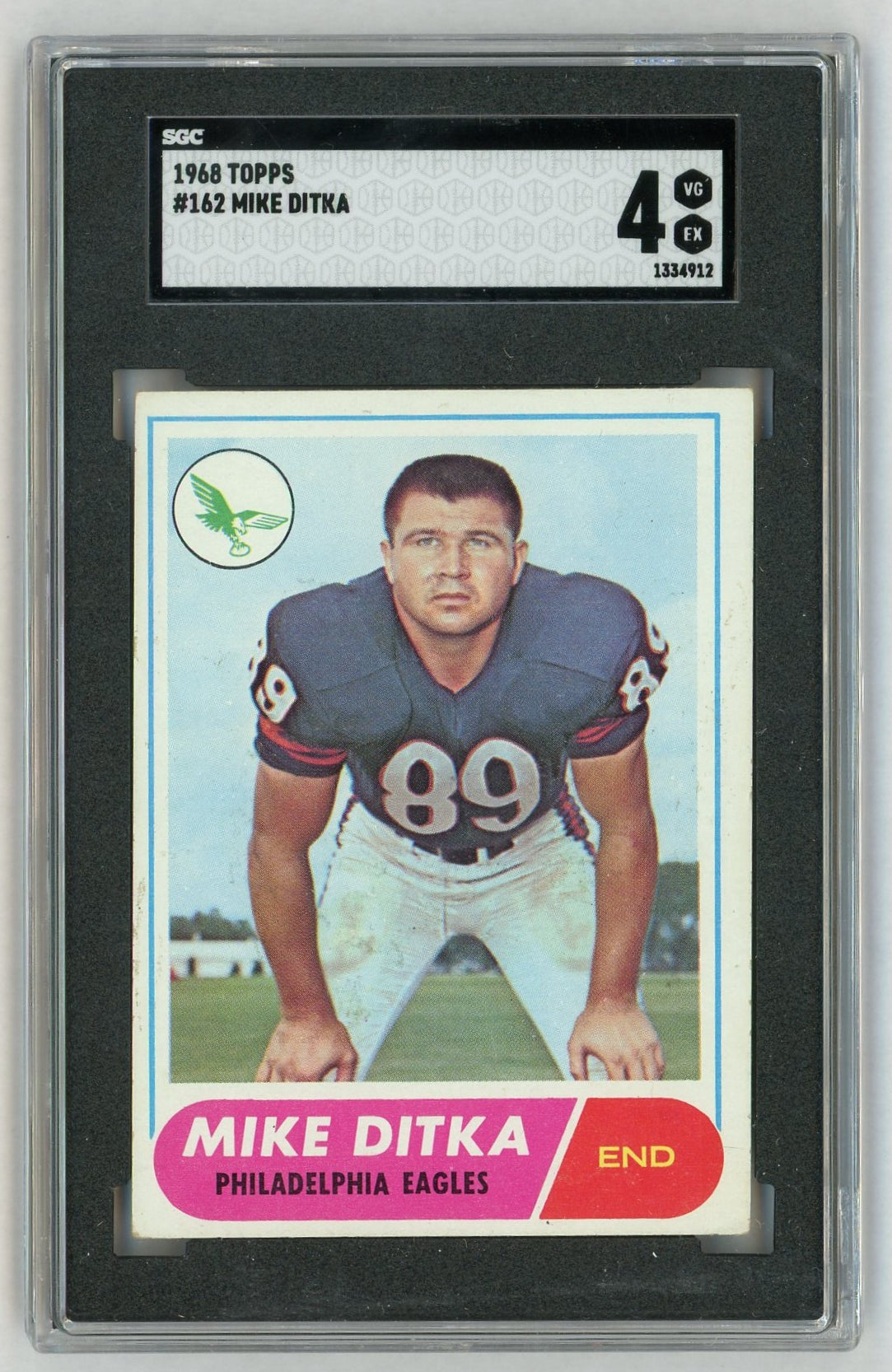 1968 Topps #162 Mike Ditka SGC 4