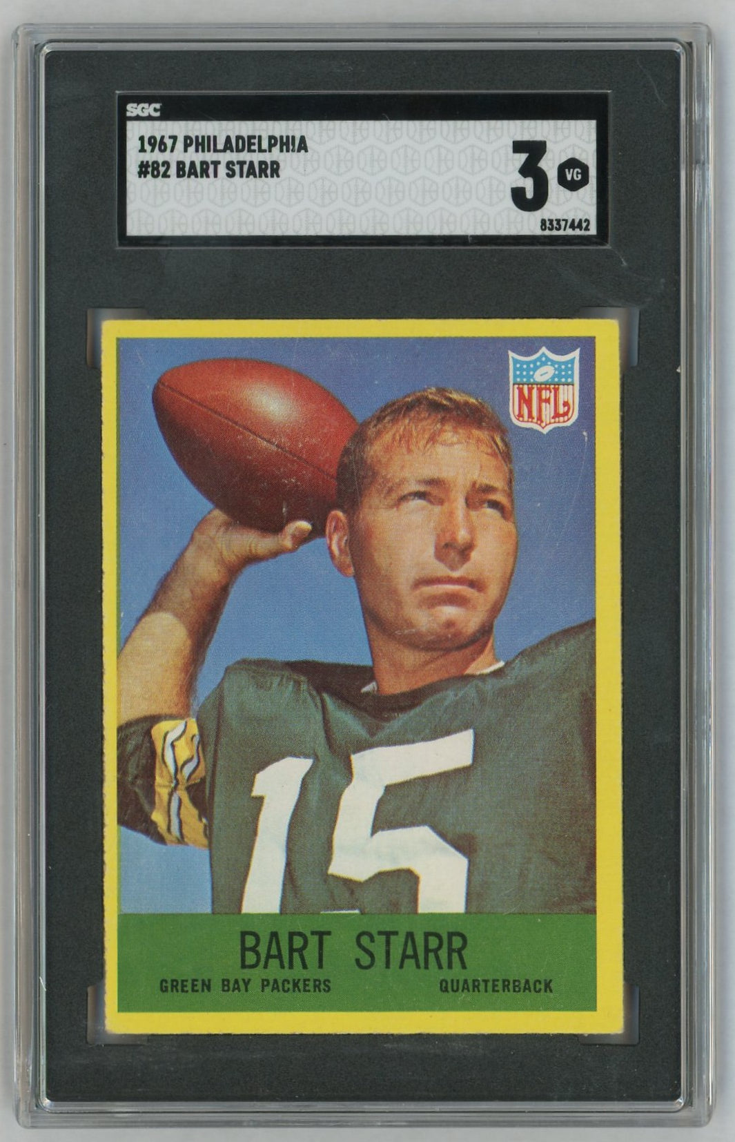 1967 Philadelphia #82 Bart Starr SGC 3