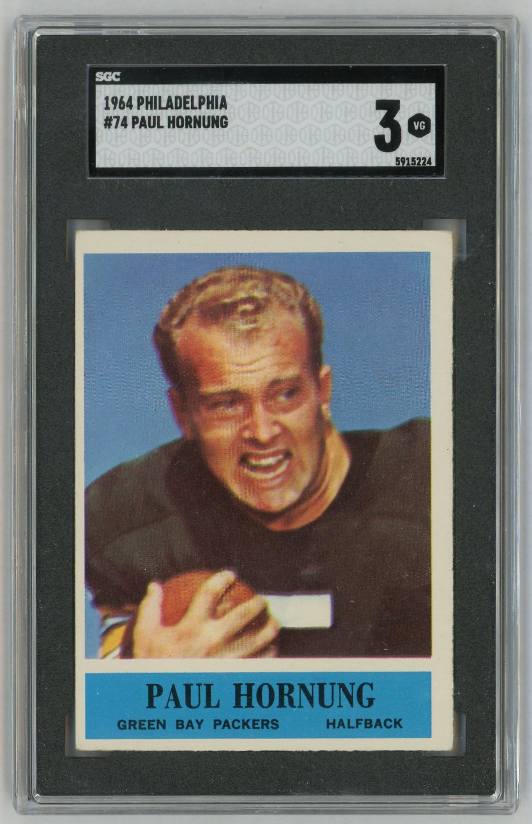 1964 Philadelphia #74 Paul Hornung SGC 3