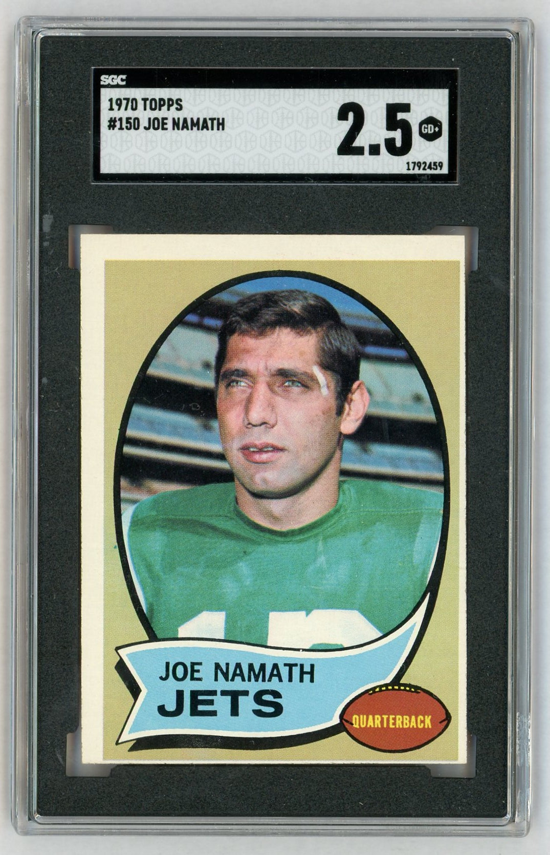 1970 Topps #150 Joe Namath SGC 2.5