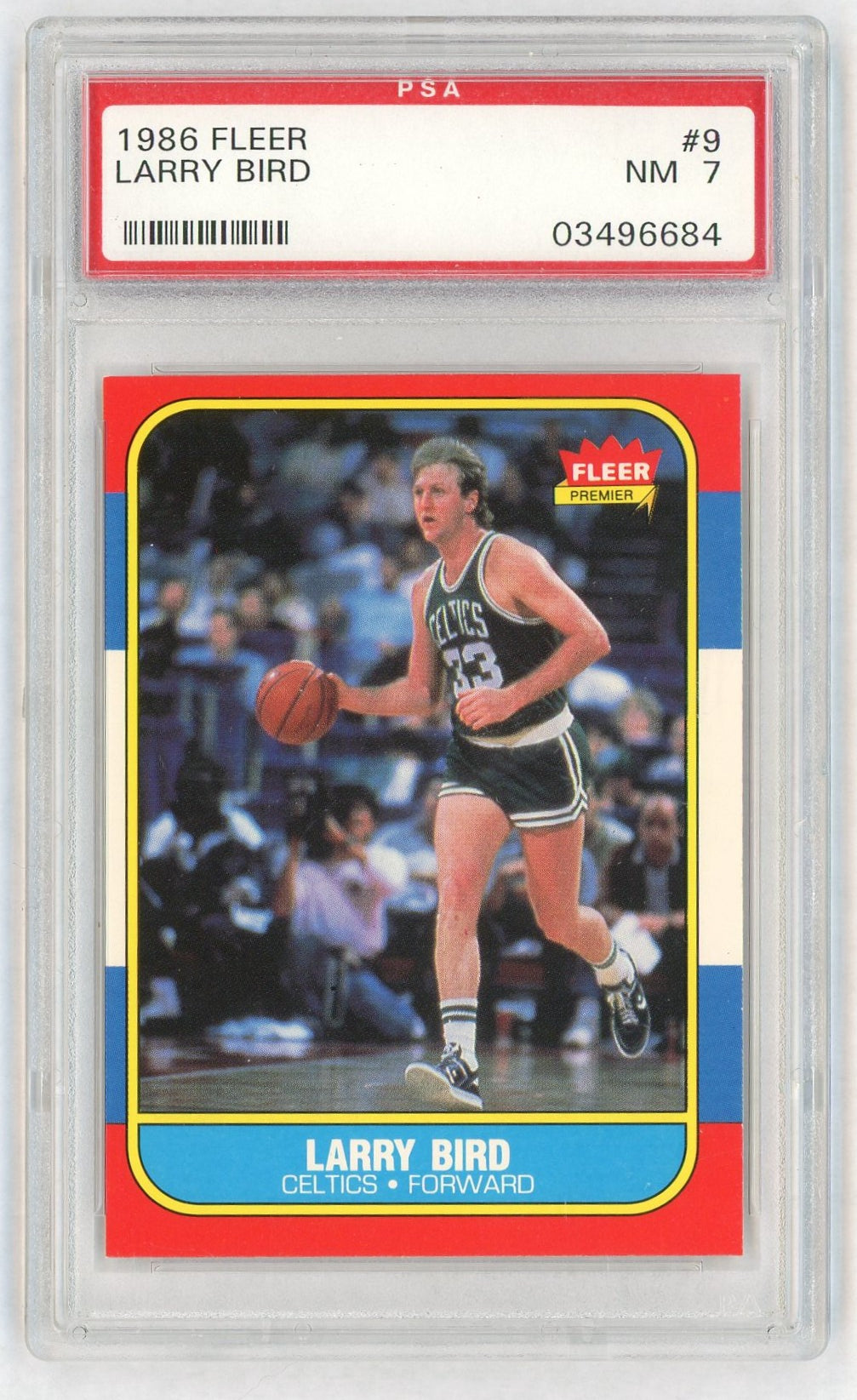 1986 Fleer Larry Bird #9 PSA 7
