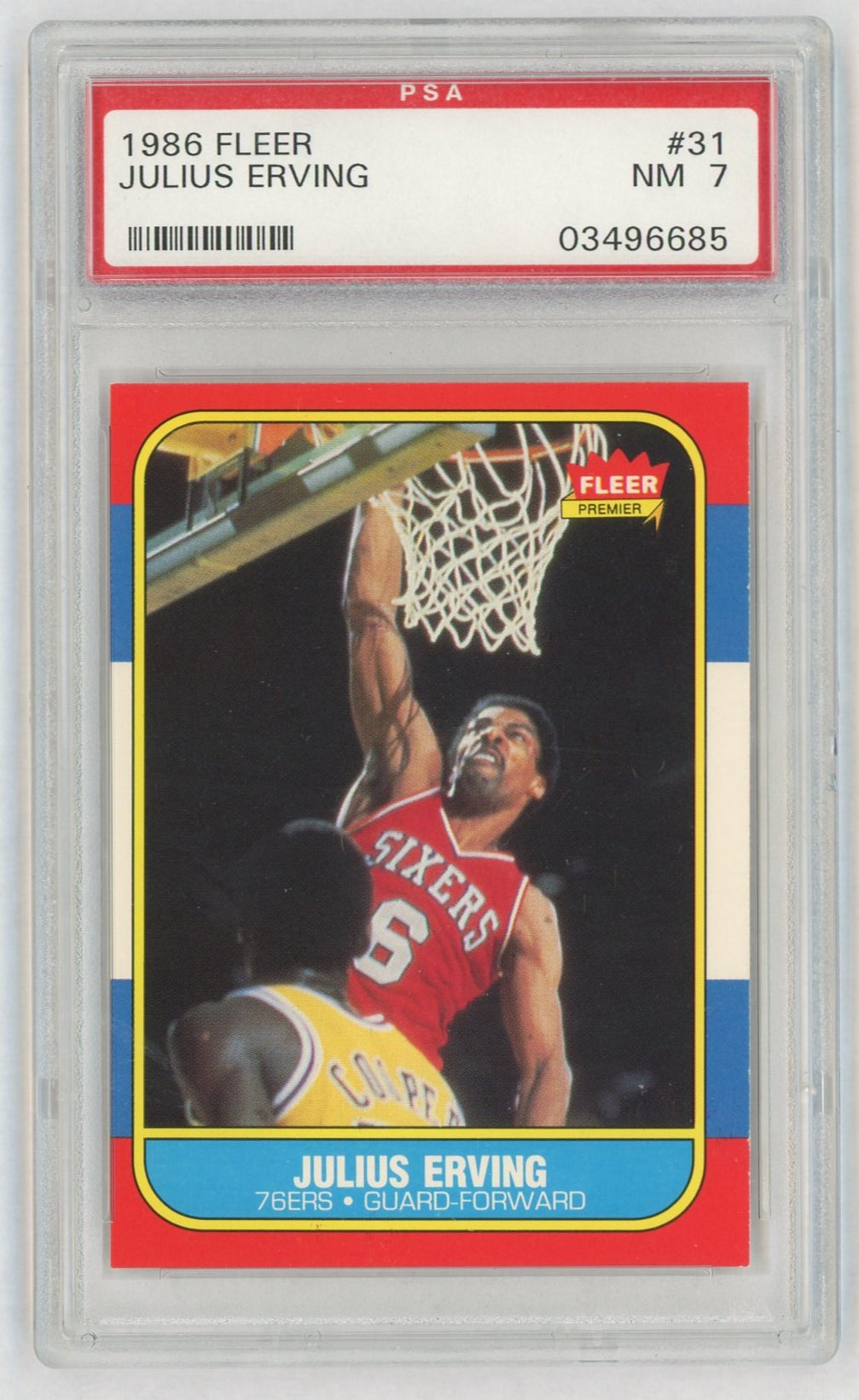 1986 Fleer Julius Erving #31 PSA 7