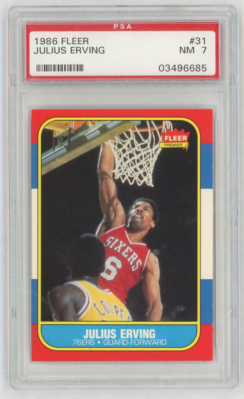 1986 Fleer Julius Erving #31 PSA 7