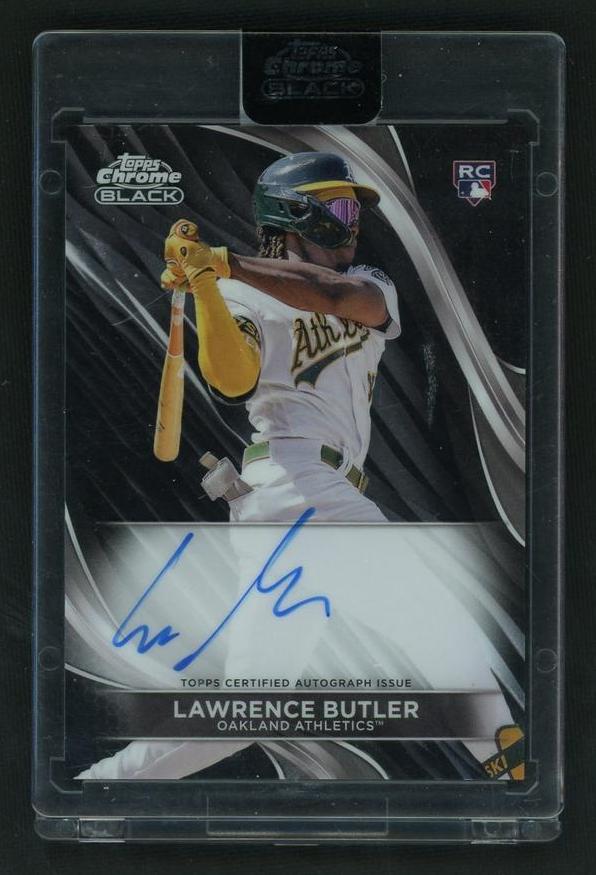 2024 Topps Chrome Black CBA-LB Lawrence Butler Base Autograph Rookie Oakland Athletics