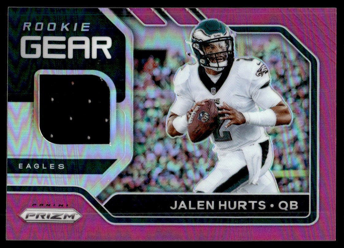 2020 Panini Prizm Rookie Gear Pink Prizm Jalen Hurts #12 Patch