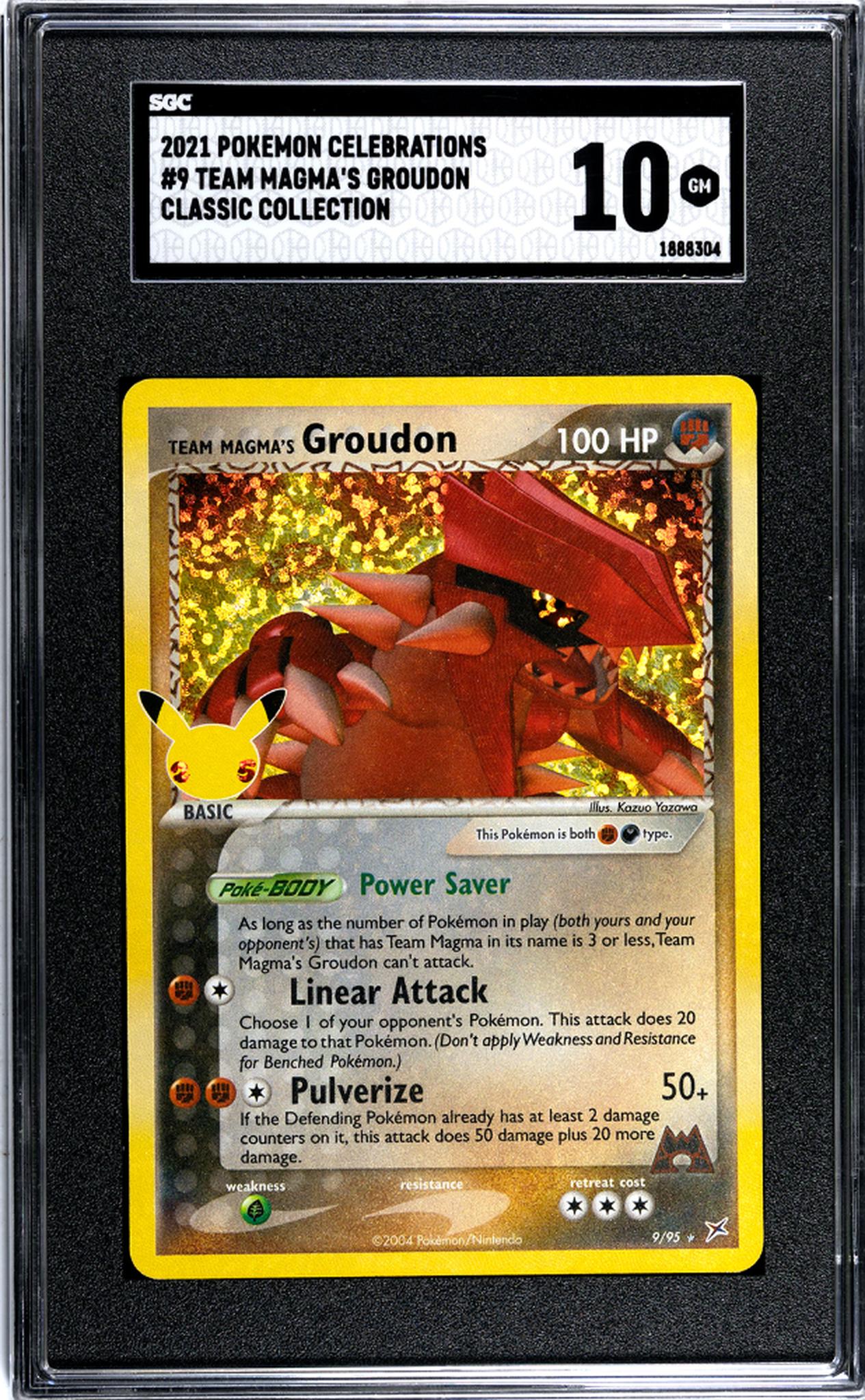 2021 Pokémon Sword & Shield Celebrations Classic Collection Groudon #9/95 SGC 10