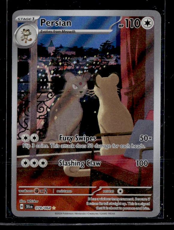 2024 Pokémon Scarlet & Violet Persian Illustration Rare #078/064 Holo