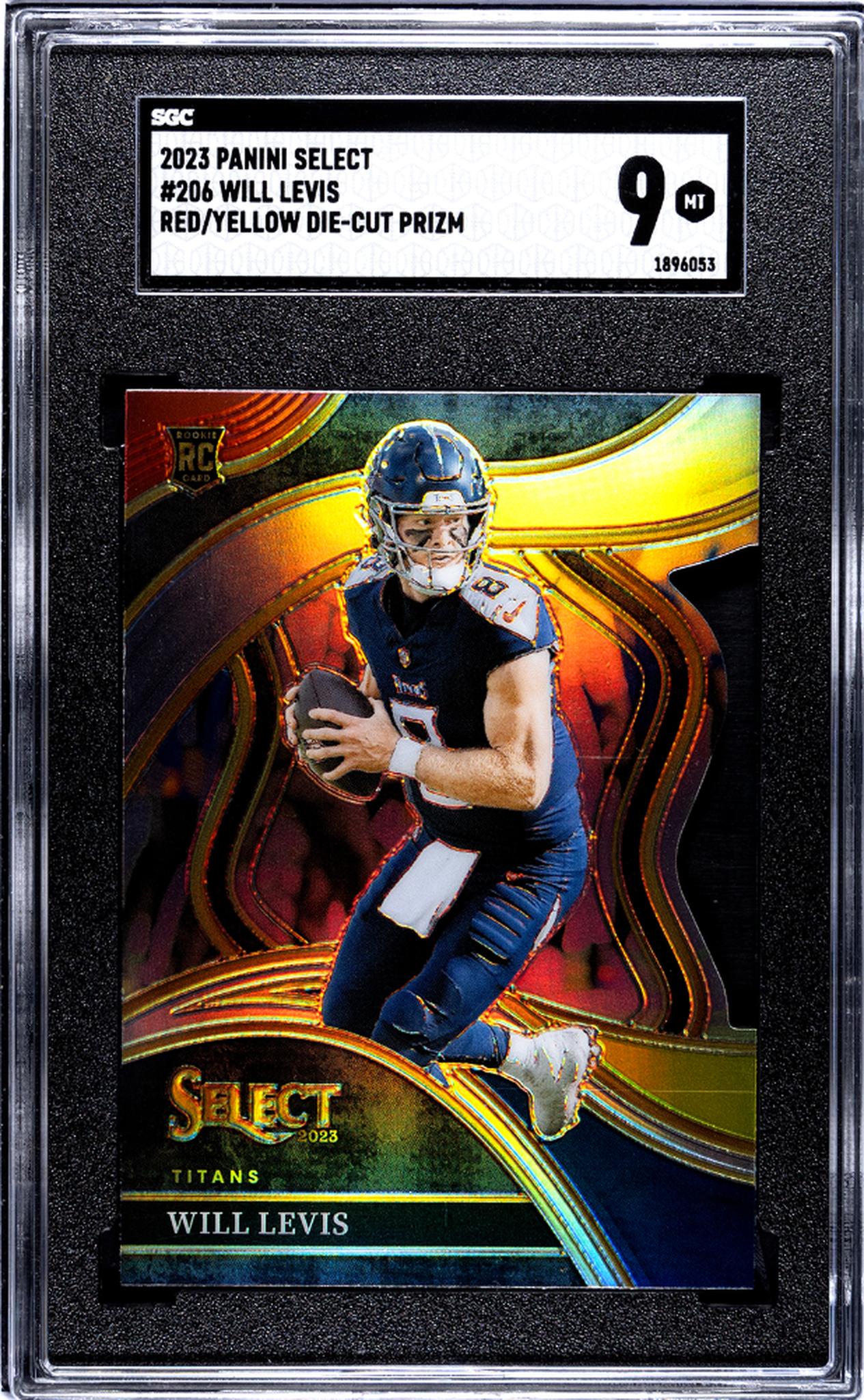 2023 Panini Select #206 Will Levis Red/Yellow Rookie SGC 9