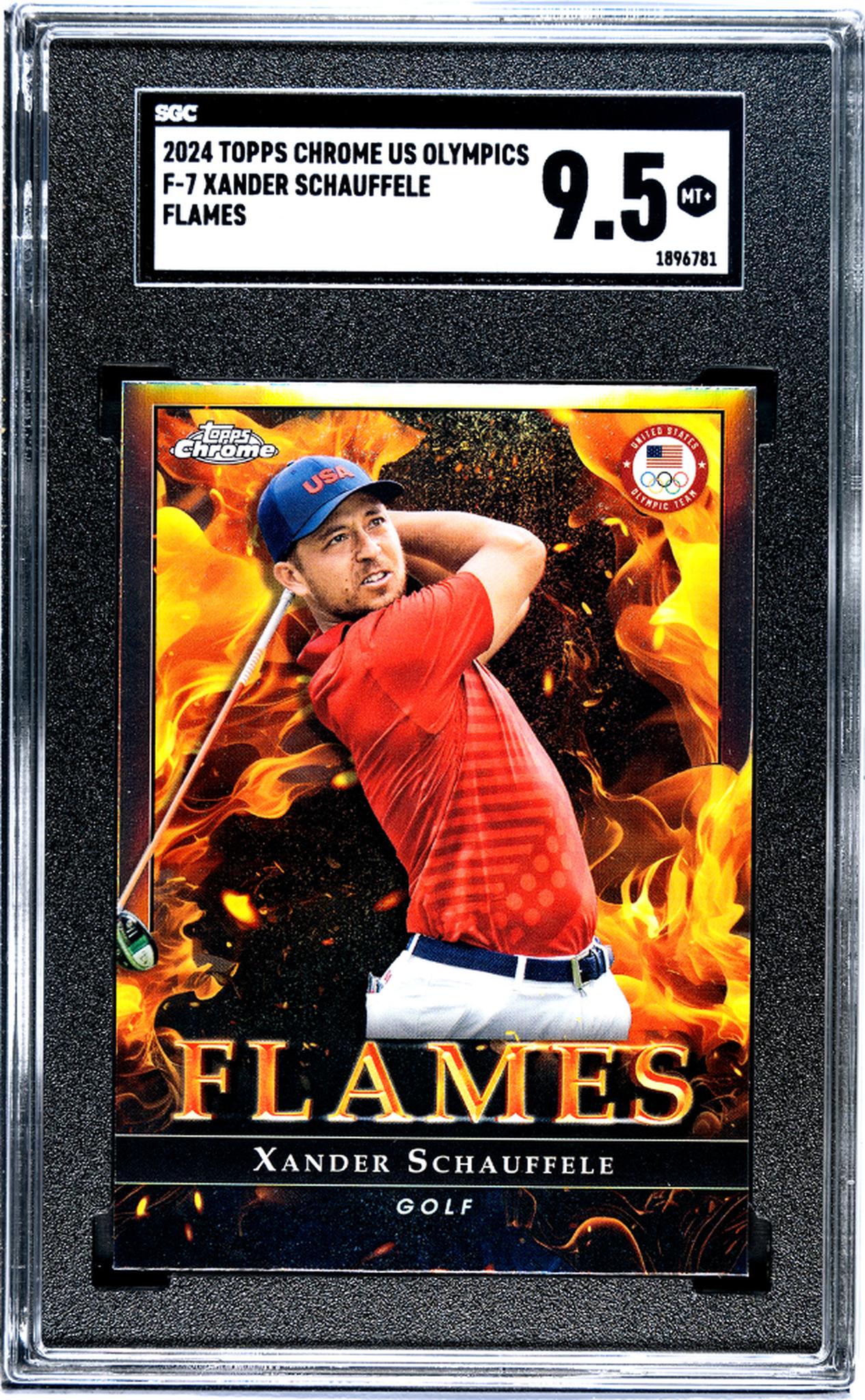 2024 Topps Chrome #F-7 Xander Schauffele Flames SGC 9.5