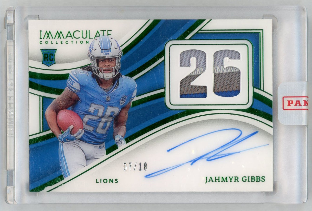 2023 Immaculate Collection Jahmyr Gibbs RC Auto Jersey #INA-JGS /18