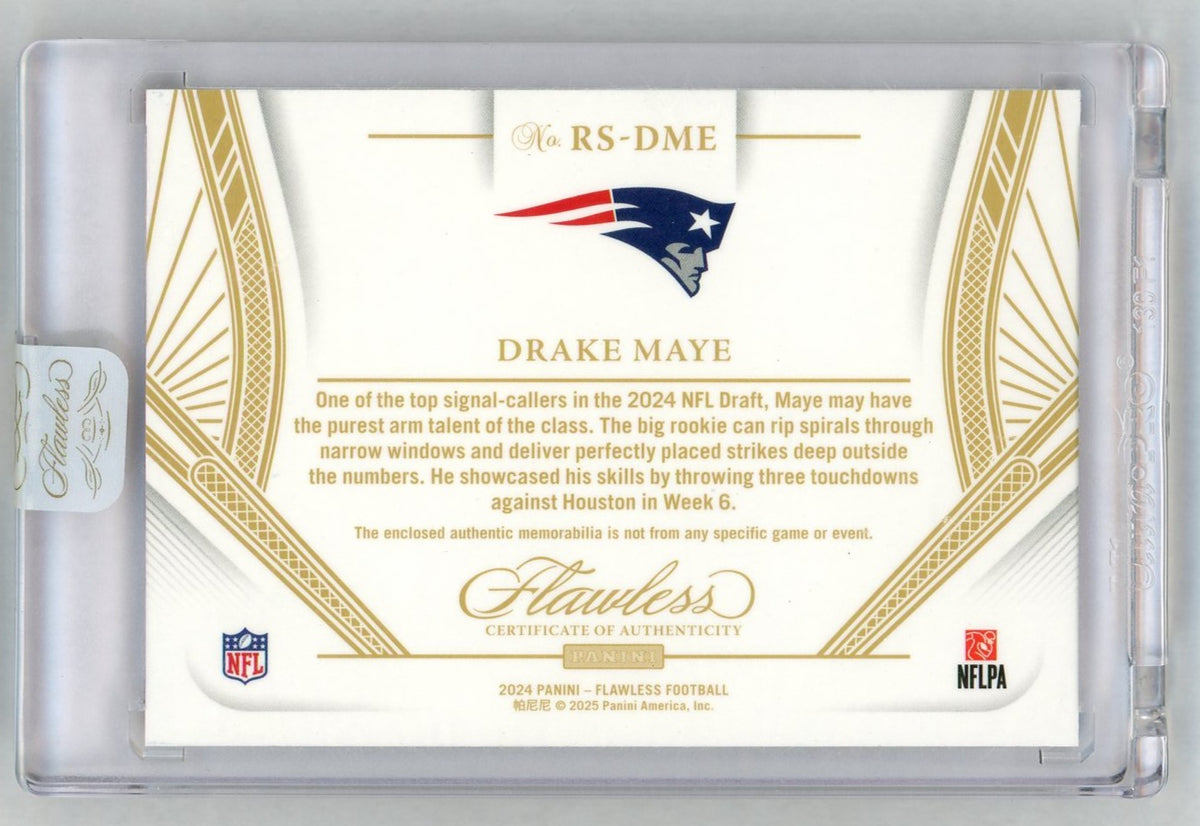 2024 Panini Flawless Drake Maye Rookie Showcase #RS-DME /25