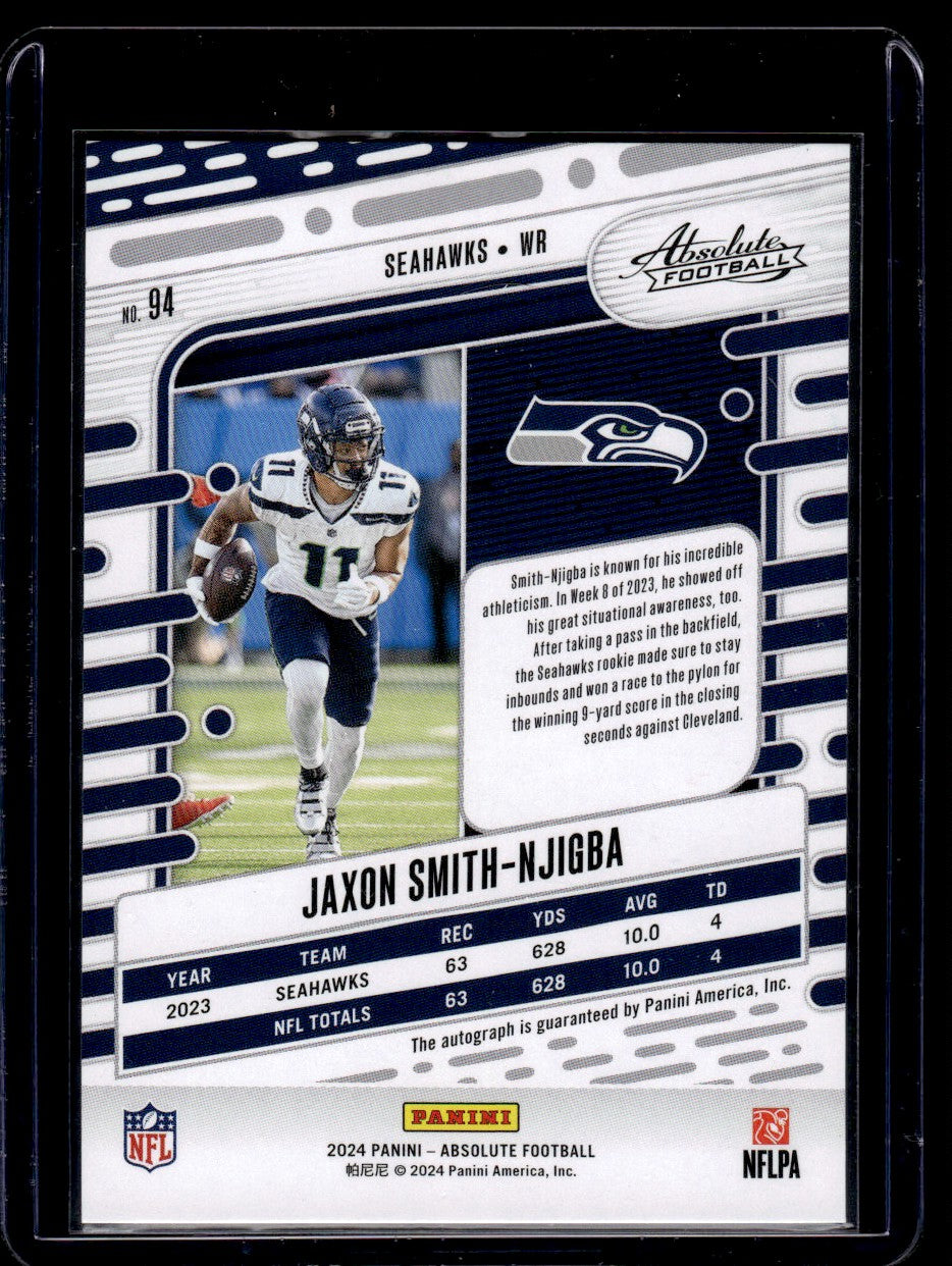 2024 Panini Absolute 94 Jaxon Smith-Njigba Seahawks Auto