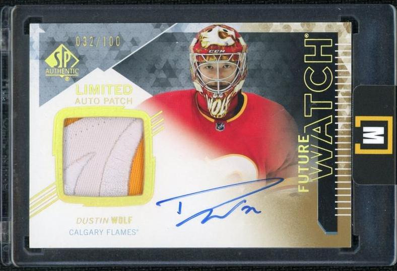 2023 Upper Deck SP Authentic #111 Dustin Wolf Future Watch Auto Patch /100