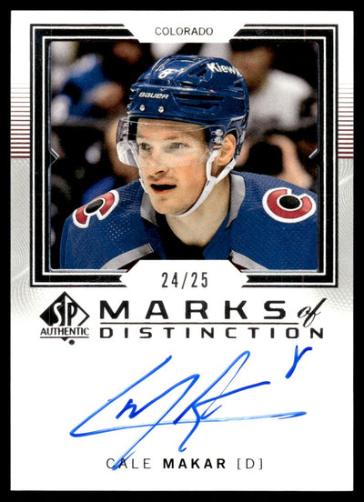 2024-25 SP Authentic Marks of Distinction Cale Makar Auto #MD-CM /25