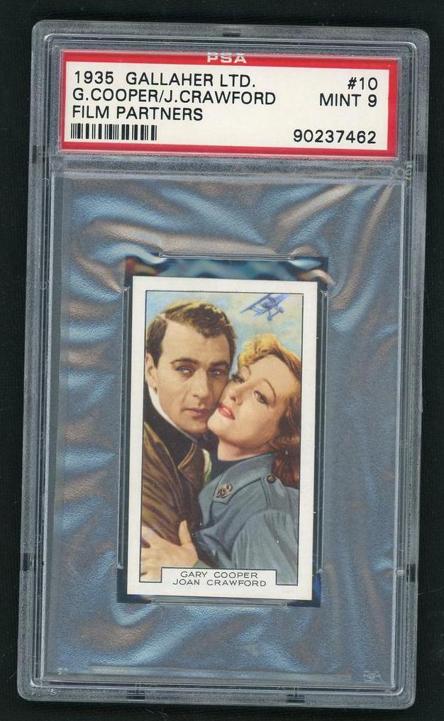1935 Gallaher Ltd. Film Partners Gary Cooper/Joan Crawford #10 PSA 9