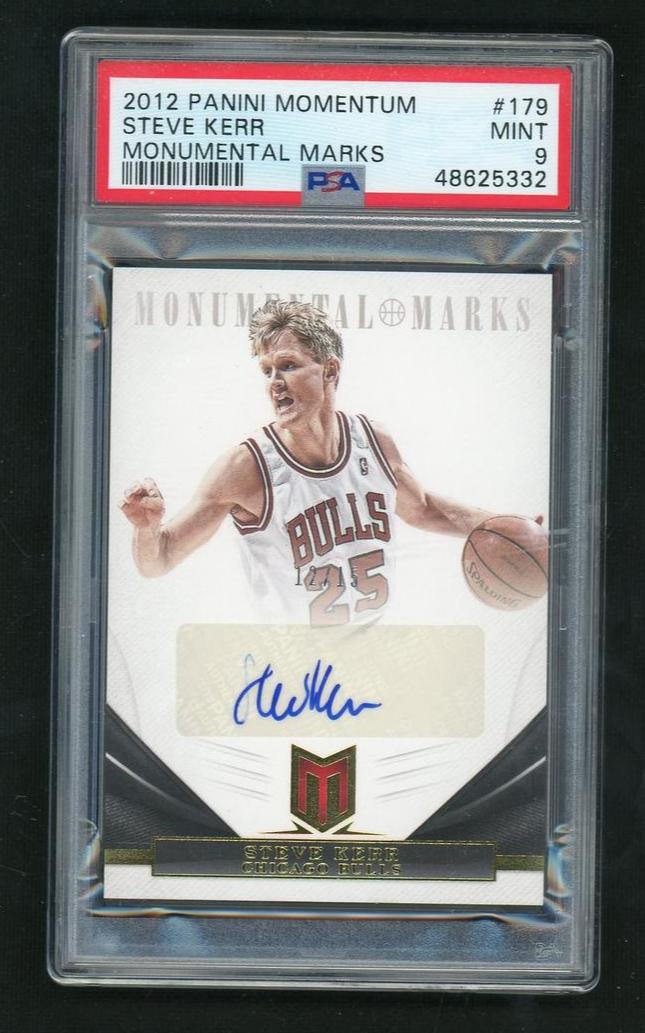 2012 Panini Momentum Monumental Marks Steve Kerr #179 PSA 9