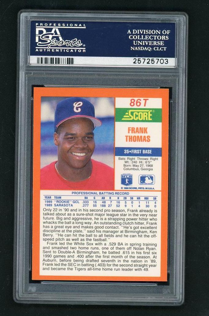 1990 Score Traded Frank Thomas #86T PSA 10