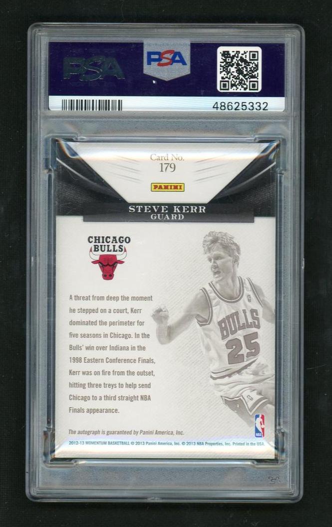 2012 Panini Momentum Monumental Marks Steve Kerr #179 PSA 9