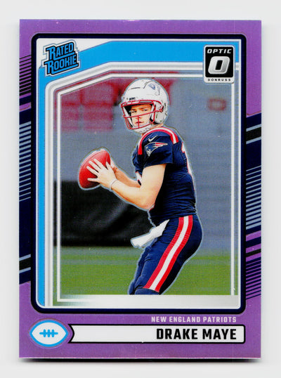 2024 Donruss Optic #379 Drake Maye Rated Rookie RC Pink