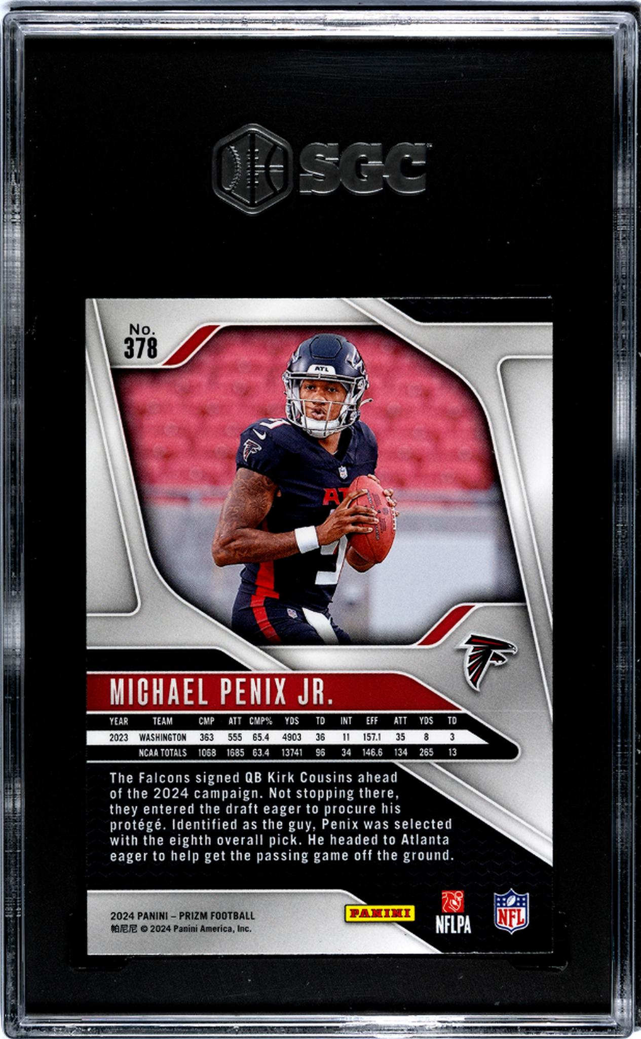 2024 Panini Prizm Michael Penix Jr. #378 RC SGC 9.5