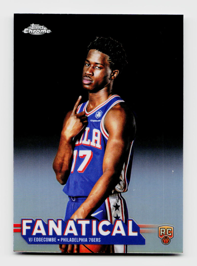 2025-26 Topps Chrome VJ Edgecombe Fanatical Rookie RC SSP #FAN-23