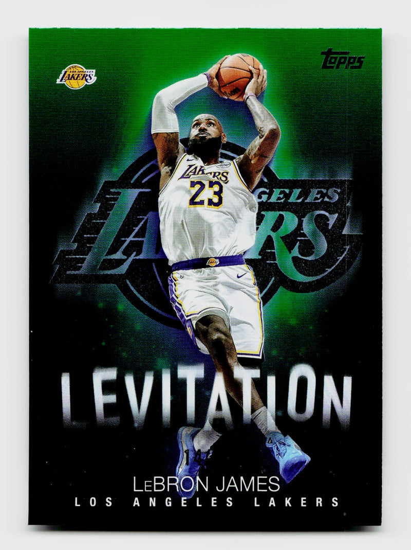2025 Topps #L-1 LeBron James Levitation Green Rainbow Foil /99