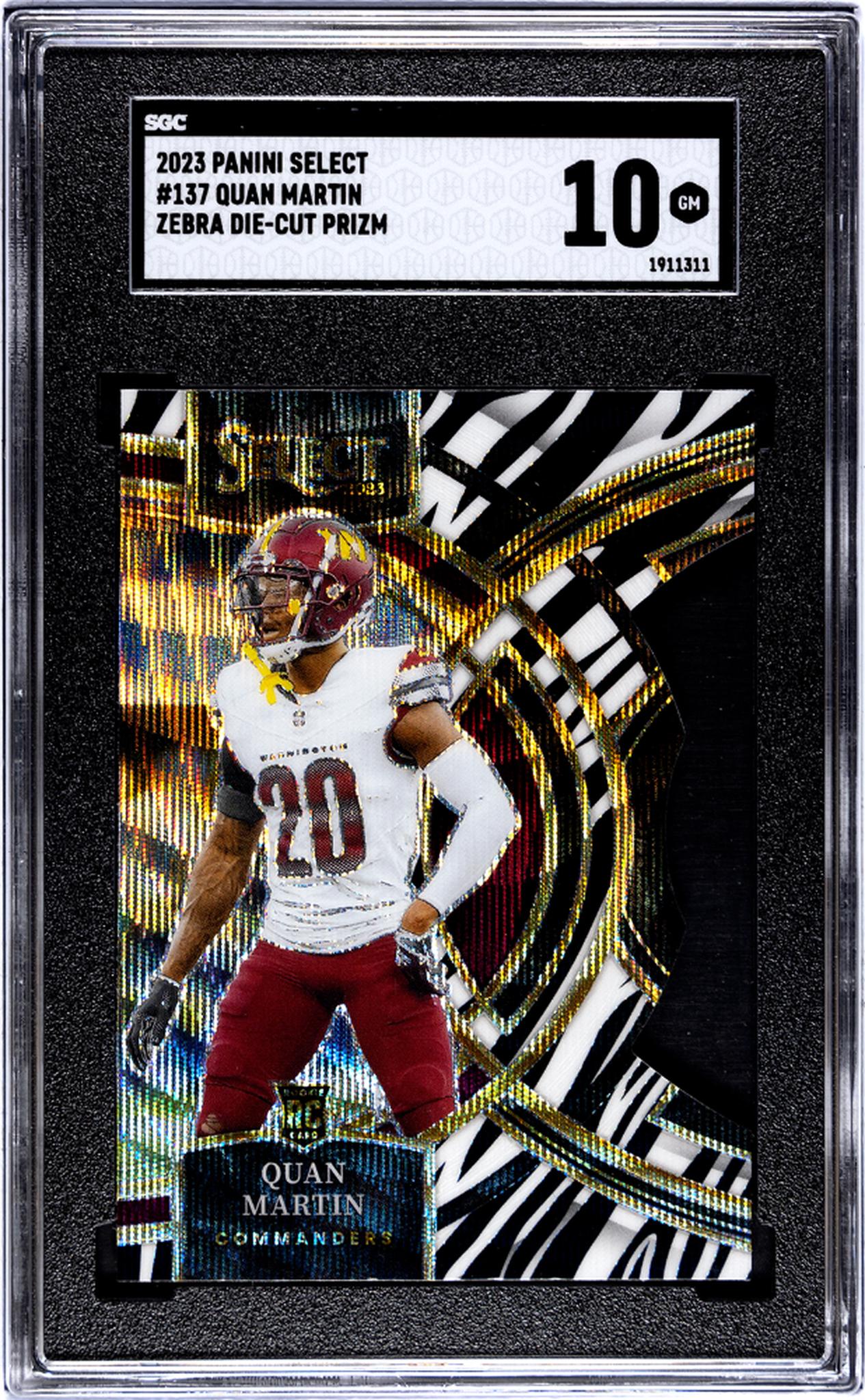 2023 Select #137 Quan Martin Zebra Die-Cut Prizm SGC 10