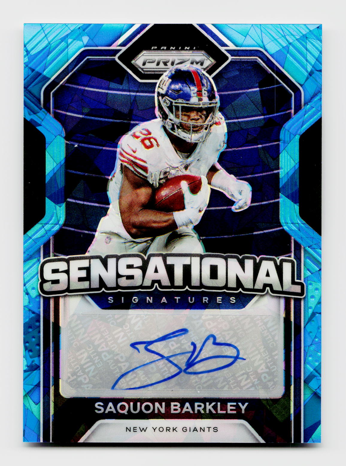 2020 Panini Prizm Saquon Barkley Sensational Signatures Auto #5 /99