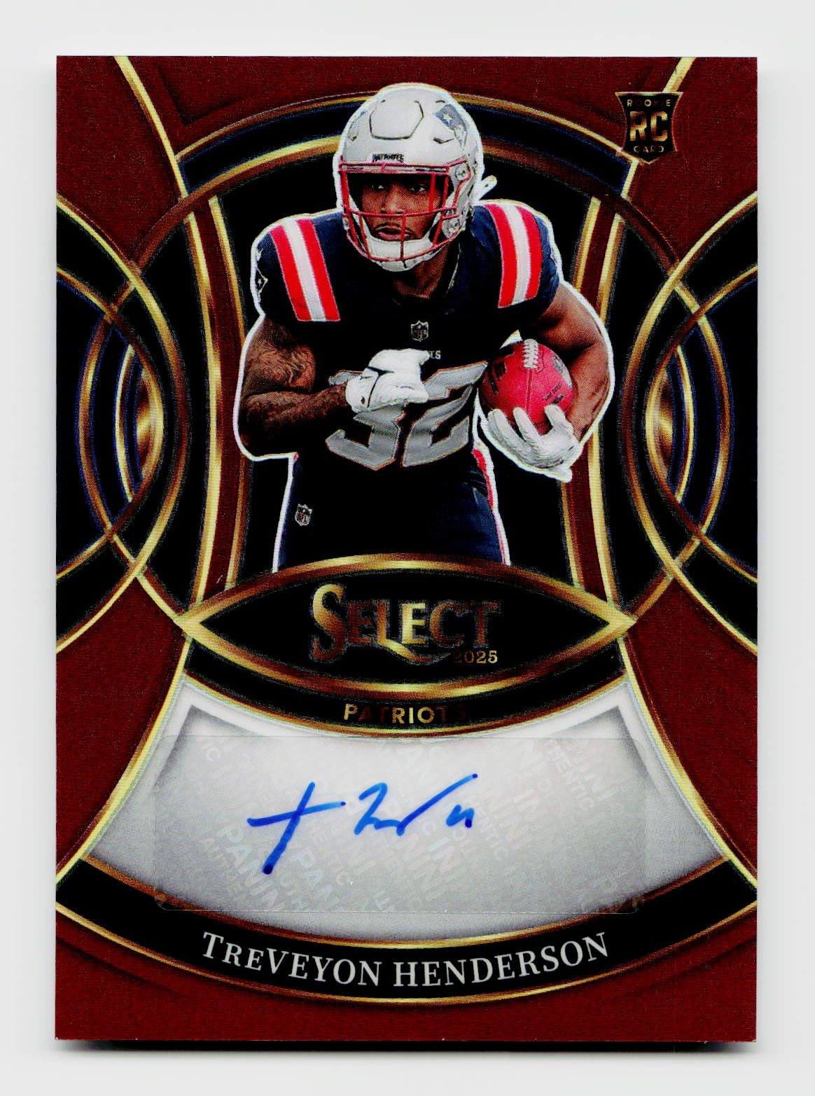 2025 Select #RSI-THN TreVeyon Henderson Rookie Signatures Auto RC Maroon /75