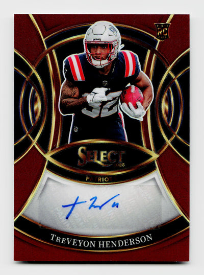 2025 Select #RSI-THN TreVeyon Henderson Rookie Signatures Auto RC Maroon /75