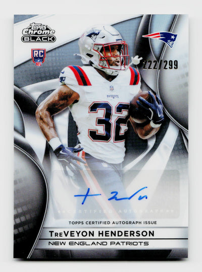 2025 Topps Chrome Black #RAU-THE TreVeyon Henderson Rookie RC Refractor Auto /299
