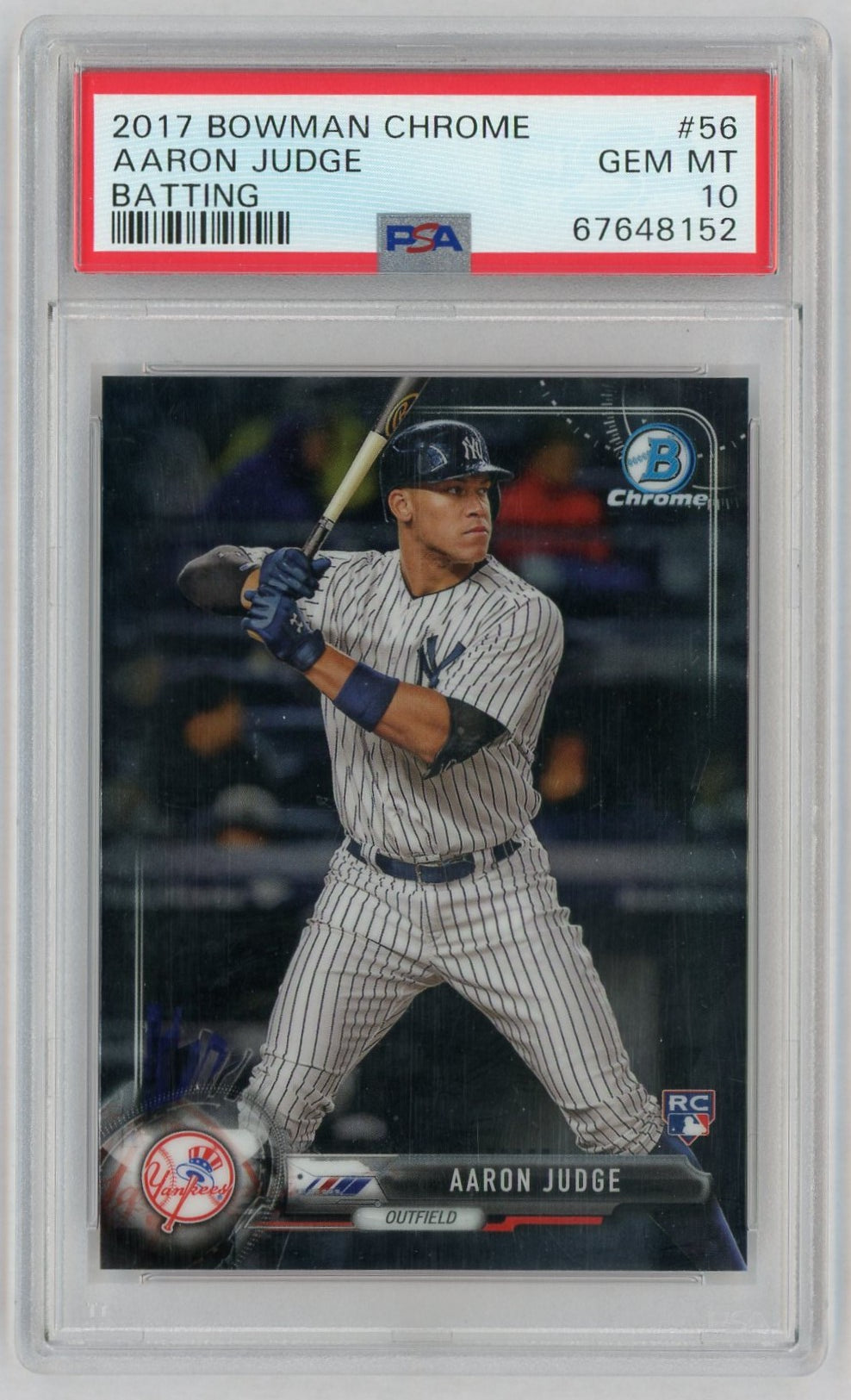 2017 Bowman Chrome Batting Aaron Judge #56 PSA 10